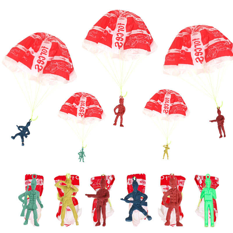 10pcs Plastic Ejecting Parachu - Outdoor Sport For Kids review and price