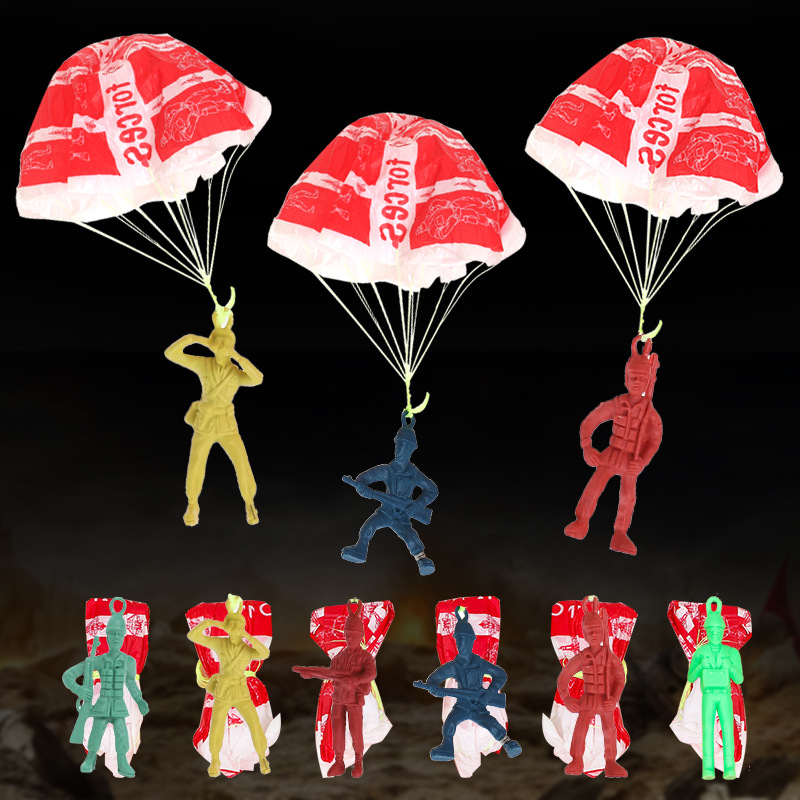 10pcs Plastic Ejecting Parachu - Outdoor Sport For Kids review and price